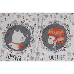 Panneau french tery  Bio Forever Together Bio Bunt