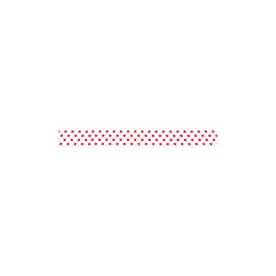 Elastique Préplié blanc à pois  rouge 16mm 30201 au mètre