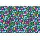 Jersey imprimé petite fleurs bleu graphique