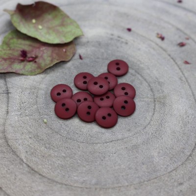 Boutons Classic Mat -Amarante  Atelier Brunette 12mm