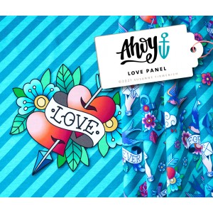Panneau Jersey Bio ALB  -Ahoy - LOVE Panel   Hamburger Liebe