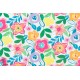 Popeline Michael Miller   Colorfull Cottage fond Blanc