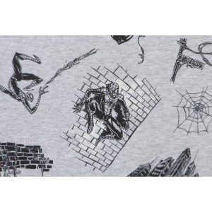 Sweat french terry Spiderman gris chiné
