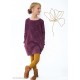 Sweat french terry Marvelous flowers violet coton / modal
