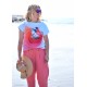 Panneau Jersey California ''Beach Girl" Rouge  by thorsten berger