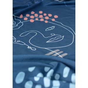 Panneau Sweat Marvelous Line Art by lycklig design Bleu