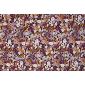 Viscose Rayon - Flower Wealth - M - Violet Nocturne - R