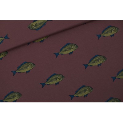 Sweat french terry  SYAS Punkfish - L - French Terry - Pierre Marron - R