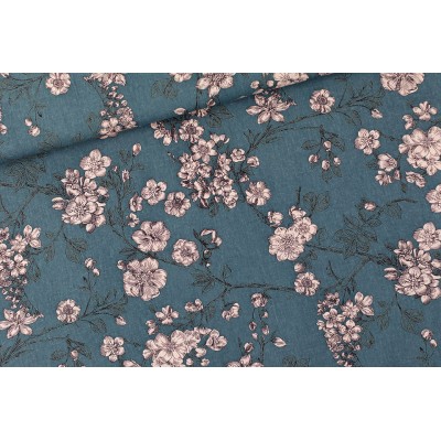Cherry Blossom - L - Mélange Lin Viscose - Bleu de l'Atlantique Nord - R SYAS