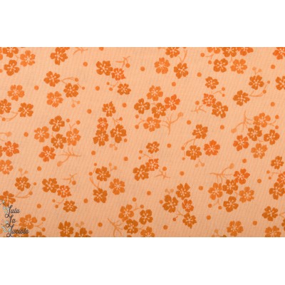 Popeline fleurs orange Carnaby street Maywood Studio