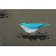 Popeline bio  BIRCH  Western Birds - Mountain Blue BirdBird Charly Harper