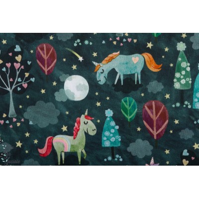 Popeline Michael Miller My unicorn Loves par louise Nisbet