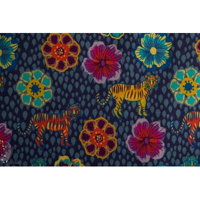 Jersey Stenzo jungle tiger flower bleu