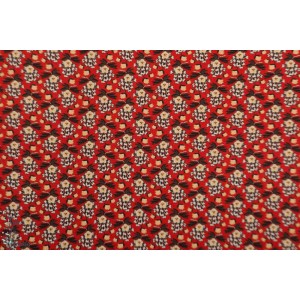 Viscose red Flowers 320046