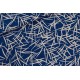 Ink Strokes - L - Mélange Lin Viscose - Bleu En Mer - R