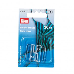 Clips pour bikinis et ceintures, 20mm, transparent  Prym 416158