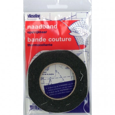 Bande couture thermocolante . noir 1cm 231066