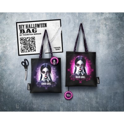 Canvas Halloween Bag by Thorsten Berger - Good Girl - BAd Girl -