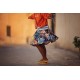 Wild Flowers - L - Ecovero Viscose Rayon Satin - Bleu Du Soir - R