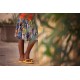 Wild Flowers - L - Ecovero Viscose Rayon Satin - Bleu Du Soir - R