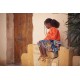 Wild Flowers - L - Ecovero Viscose Rayon Satin - Bleu Du Soir - R