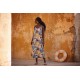 Wild Flowers - L - Ecovero Viscose Rayon Satin - Bleu Du Soir - R