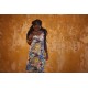 Wild Flowers - L - Ecovero Viscose Rayon Satin - Bleu Du Soir - R