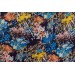 Wild Flowers - L - Ecovero Viscose Rayon Satin - Bleu Du Soir - R