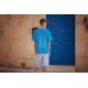 Sweat french Terry uni SYAS  Bleu Côte Pacifique