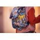 Wild Flowers - L - Toile de Coton Gabardine - Bleu Du Soir - R