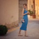 Wild Flowers - L - Toile de Coton Gabardine - Bleu Du Soir - R