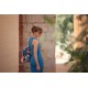 Wild Flowers - L - Toile de Coton Gabardine - Bleu Du Soir - R