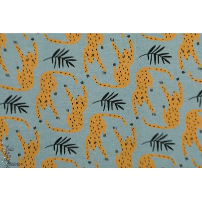 Sweat bio Panthere Green - About Blue Fabric - aniùaux chat ^graphique 