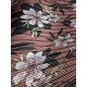 Plissé  fleur vintage chocolat