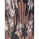 Plissé  fleur vintage chocolat