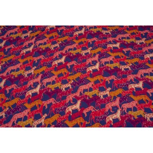 Viscose Léo Multi en rouge