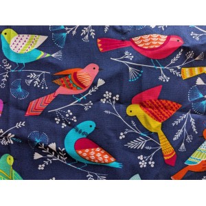 Popeline Michael Miller Flock oiseaux