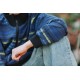Sweat french terry  SYAS Sound Waves  - Bleu Océana - R