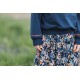 Flower Joy - L - Ecovero Viscose Rayon Satin -  Bleu Océana
