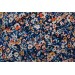 Flower Joy - L - Ecovero Viscose Rayon Satin -  Bleu Océana