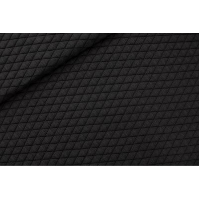 Tricot Piqué Matelassé - Noir - See You at SIX LARGEUR 175cm