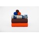 Tricot  Matelassé -Rouge flamme - See You at SIX LARGEUR 178cm