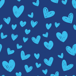 Jersey Bio Coeur saupoudré de bleu  by Ernest