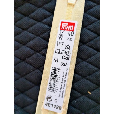 Fermeture à spirale prym  S4 séparable  couleur 638 beige   40cm