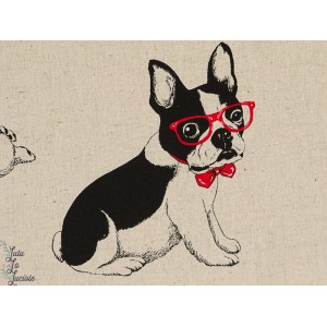 Coton lin épais  Boule dogue à lunette chien 